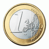 1 Euro Münze alte Wertseite