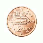 2 cent Münze aus Griechenland