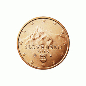1 cent Münze aus der Slowakei