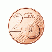 2 cent Münze alte Wertseite