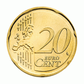 20 cent Münze neue Wertseite
