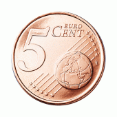 5 cent Münze alte Wertseite