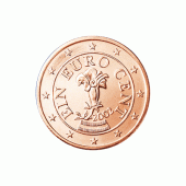 1 cent Münze aus Österreich