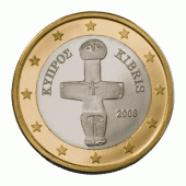 1 Euro Münze aus Zypern